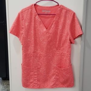 Scrub top Coral XL